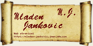Mladen Janković vizit kartica